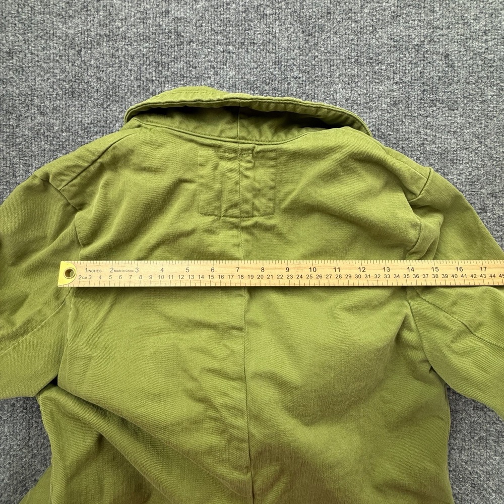 Cartonnier Anthropologie Green Blazer Jacket Womens 8 Cotton Stretch Casual - Picture 10 of 11